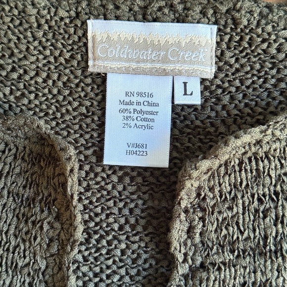 Coldwater Creek Cardigan Women’s Size Large Green Knit - Picture 5 of 10